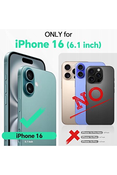 NO BRAND Husă din piele Tucch tip carte pentru iPhone 16, portofel, RFID, sup...