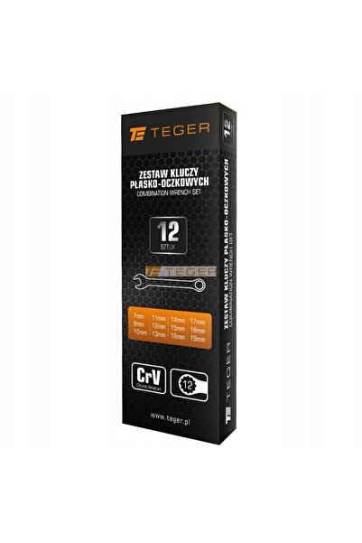 NO BRAND Set de chei combinate din 12 piese 7-19mm Teger