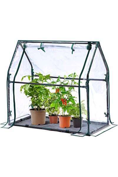 NO BRAND 91X46X84 cm Mini-seră portabilă pentru plante din PVC cu covoraș imp...