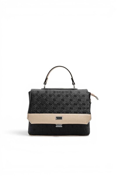 Silver Polo أسود - حقيبة كروس نسائية بشعار S.Nut SP838