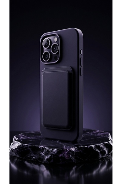 Case iPhone 15 Pro Max Uyumlu MagSafe Silikon Kılıf - Mıknatıslı Şarj Destekl...