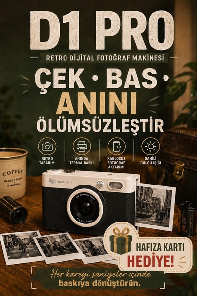 WUNİT İnstant Kamera Çift Lens Hafıza Kartı Hediyeli Anında Fotoğraf Çıkar 8 ...