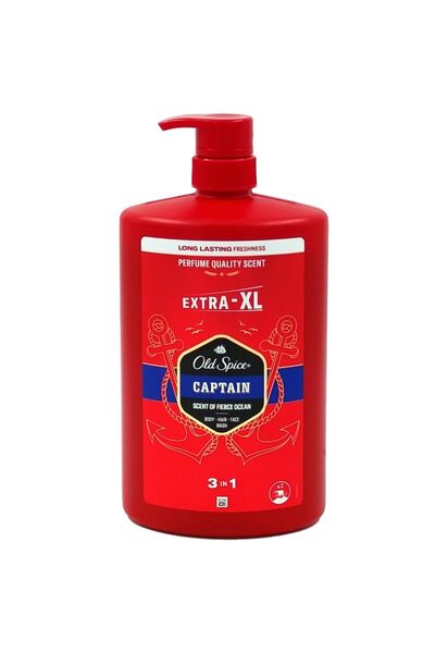Old Spice Αφρόλουτρο, Old Spice,/Σαμπουάν 1 λίτρο 3 σε 1 Captain