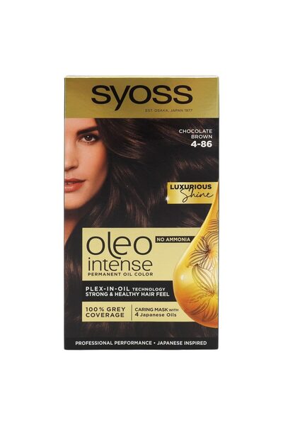 Syoss Vopsea pentru Par, Syoss, Oleo 4-86 Chocolat Brown