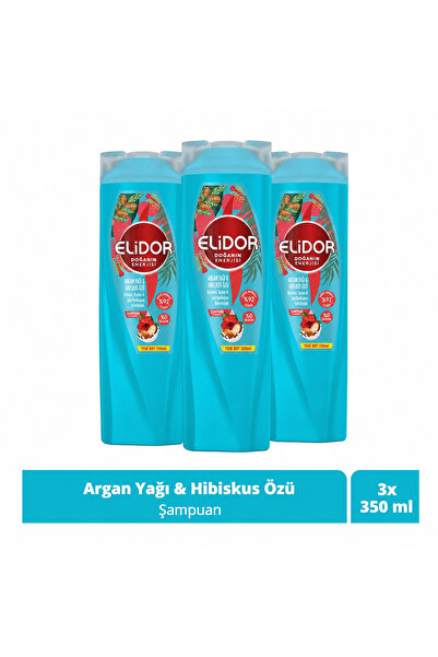 Elidor Doğanın Enerjisi Şampuan Argan Yağı & Hibiskus Özü 350 ml X3