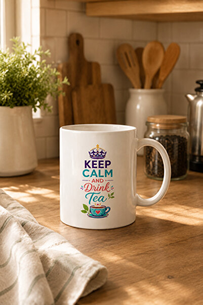 Hepsi Enteresan حافظ على الهدوء وتناول الشاي، هدية عيد ميلاد، هدية بدء العمل،...