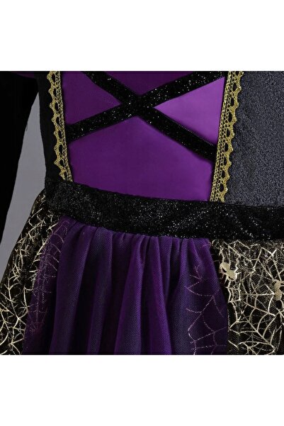 NO BRAND 104/110 Costum de Halloween Vrăjitoare Zână Rochie pentru Bal Mascat