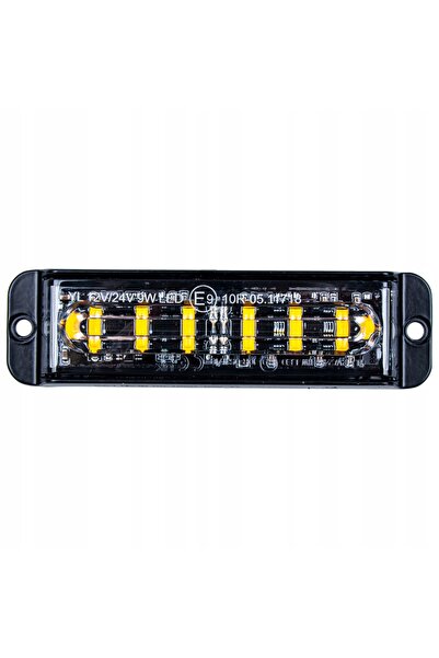 NO BRAND 12V 24V 6Xled Bară luminoasă de avertizare stroboscopică Omologare R...