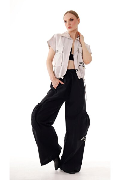 shE tekstil Wide Leg Pants and Vest Set