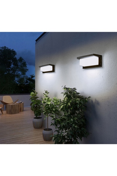 NO BRAND Aplică LED de exterior pentru grădină 12W (Montaj vertical)