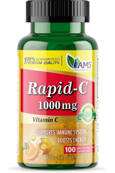 ALPHAMED Ams Rapid-C Vitamin C Supports Immune System and Boosts Energy, 1000Mg