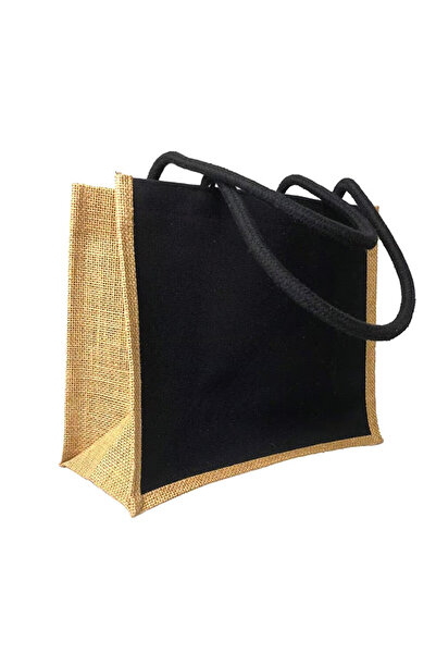 velve Sacosa Textila cu Interior Rezistent la Apa, 31x26x13cm, maro-negru