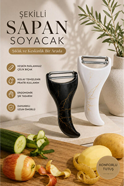Anadolu Saray Şekilli Sapan Sebze Meyve Soyacağı Paslanmaz Çelik Ergonomik Mu...