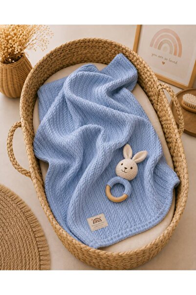 Fulya Tuhafiye بطانية بيبي بيكيه محبوكة من Ftbabycollection، بطانية أطفال قطن...