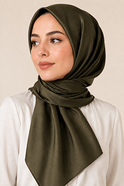 Aker Plain Silk Scarf – Luxurious Textured Simple and Stylish Women's Scarf 7...