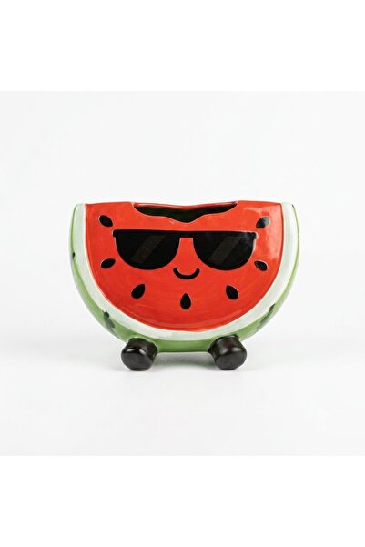 AKDC Red & Green Watermelon Slice Ceramic Napkin Holder – 20×15 cm