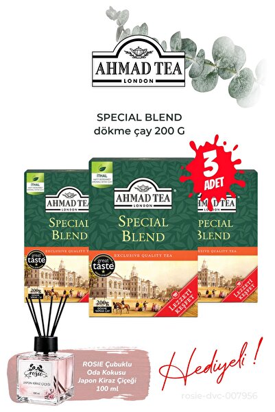 Ahmad Tea 200 G Dökme Çay Special Blend 3 paket ve Oda Kokusu