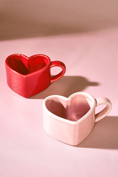 Karaca Love You 2 Kişilik Kalp Detaylı Çay Fincan Takımı 160 ml