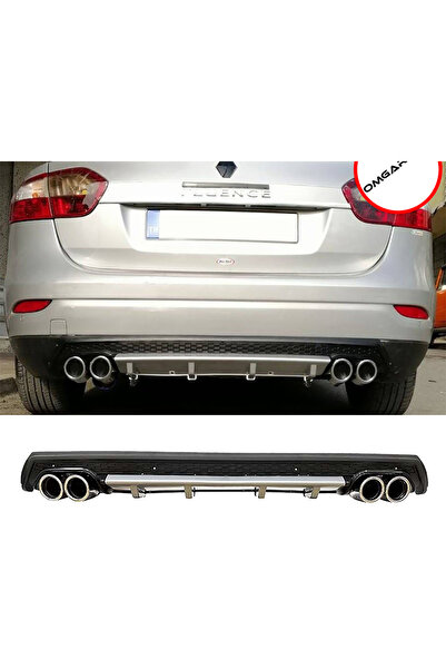 HasAkman Renault Fluence Gri Difüzör Çiftli Yuvarlak Egzoz Görünümlü D Tip Di...