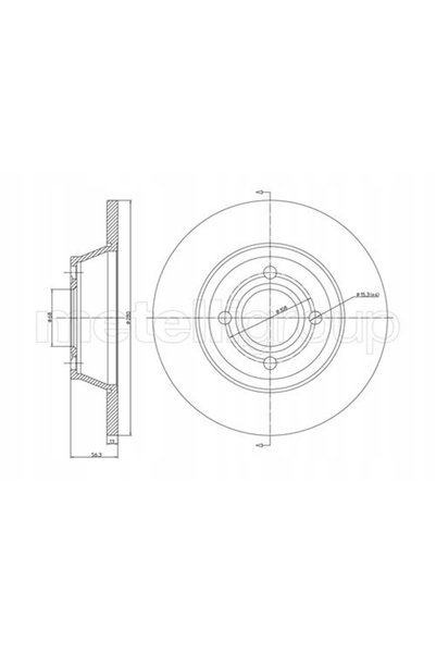 METELLI DISC HAM FAȚĂ 280X13 P