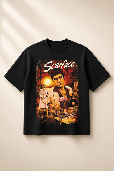 SVART WEAR Scarface majica sa printom, širokog kroja, unisex, 100% pamuk (190...