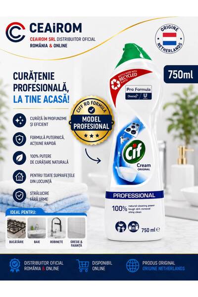 PRO FORMULA CIF PROFESSIONAL CREMA DE CURATARE BAIE AROMA ORGINALA 750ML
