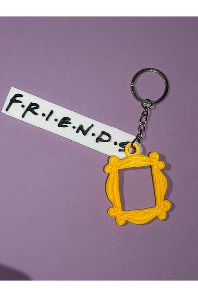 Lucylund Breloc cu cadru galben tematic Friends și accesoriu pentru geantă
