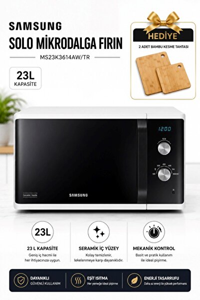 Samsung Yemek Isıtma, Buz Çözme ve Pratik Mutfak Kullanımı İçin 23 Litre Solo...