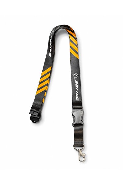 CREWTURK Lanyard 4 Sırma Boeing Black