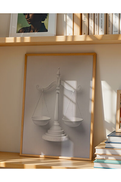 Creatick Design Modern Hukuk Bürosu Duvar Tablosu Serisi - Avukat Ofisi Ham A...