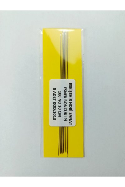 Eskişehir hobi sanat Number 100 Silver 10cm 8 Pieces Sand Bead Needle Flexible and Soft for Miyuki Peyote, Brick Technique and Loom