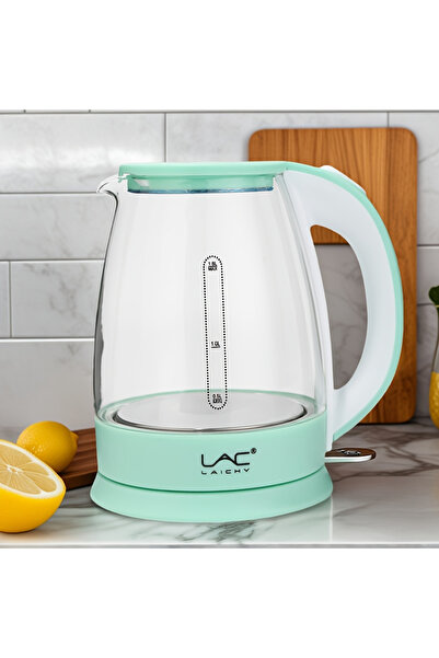 Generic Brand Clear Glass Electric Water Kettle with Water Scale Mark, Food S...