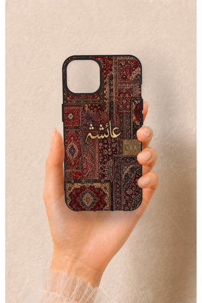 Vip Case iPhone 14 Compatible Vintage Carpet Pattern Silicone Case