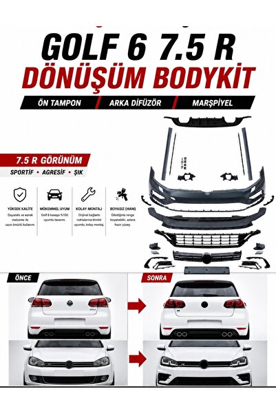 Genel Markalar Golf 6 uyumlu 7.5 R Bodykit