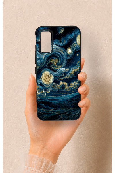 Vip Case İnfinix Gt 30 Pro Uyumlu Yıldızlı Gece Desenli Silikon Kılıf