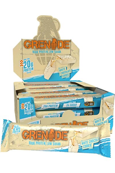 Grenade High Protein, Low Sugar Bar - White Chocolate Cookie, 12 x 60 g