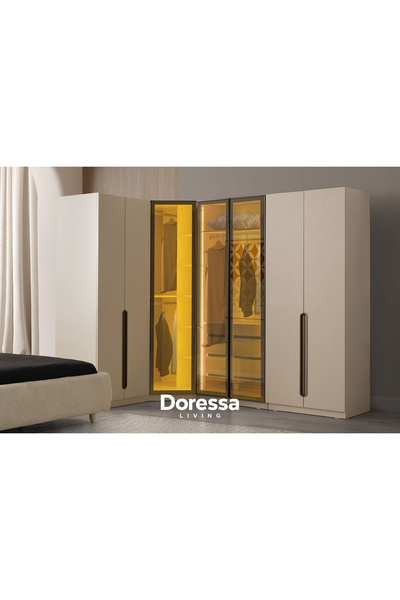 Doressa Living Strada Reflekte Camlı Köşe Gardırop