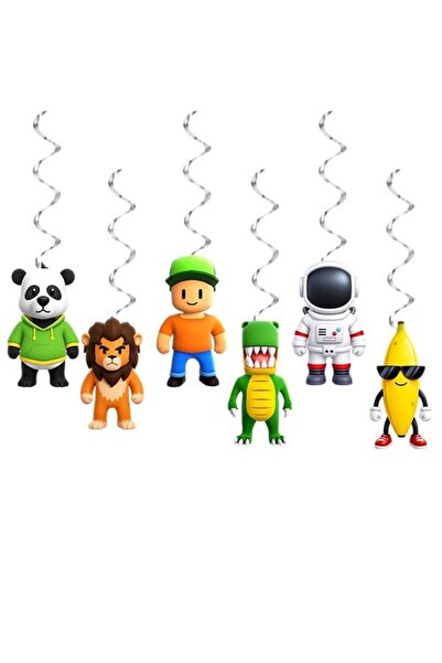 parti show Stumble Guys 6'lı Asma Tavan Süs