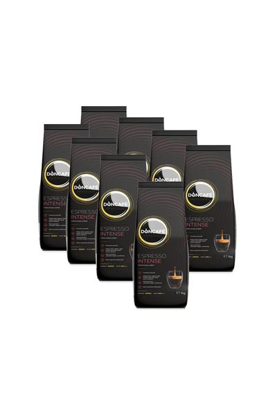 DONCAFE Pachet promoțional 8 X Espresso Intense, boabe de cafea 1kg