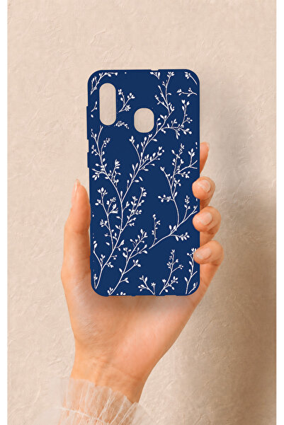 Vip Case Samsung A20-A30 Uyumlu İnce Yaprak Dalı Desenli Silikon Kılıf