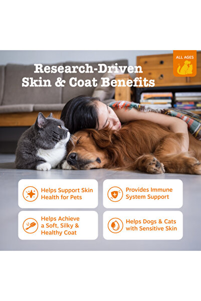 Zesty Paws Wild Alaskan Fish Oil For Dog & Cat - 32oz with Pump