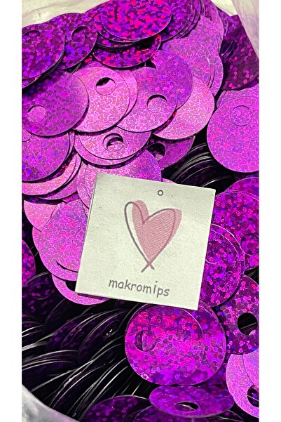 Makromİps 10 gram (+_2) 20 mm JANJANLI ÇANTA PULU PARLAK ŞIK PAYET ELBİSE SÜS...