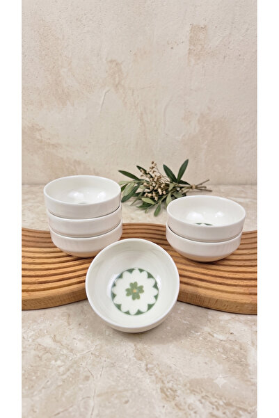 Tezyinat Wood Yeşilyonca 8 cm 6-Piece Porcelain Breakfast Presentation-Snack ...