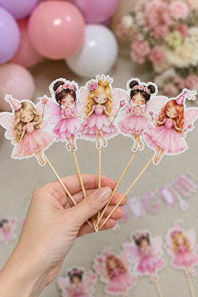 P&B COLLECTION WORKSHOP Peri Kızı Temalı Kürdan Süsleri Cupcake Süsleri Toppe...