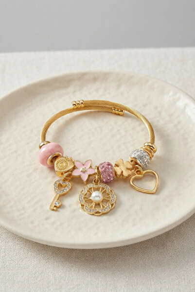 Generic Brand Pink Charmlı Model Women's Bracelet