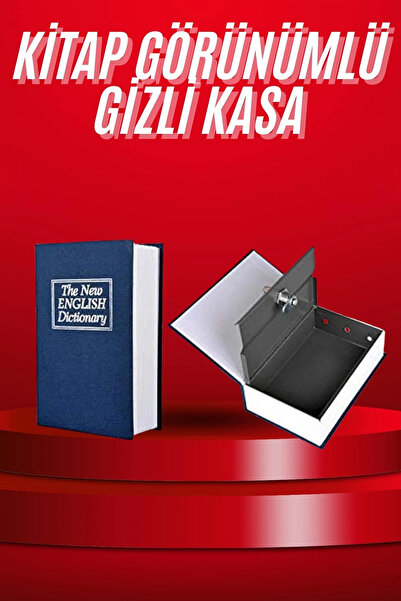 ARMÜZ خزنة نقود كبيرة الحجم مخفية بمظهر كتاب مع مفتاح وقفل