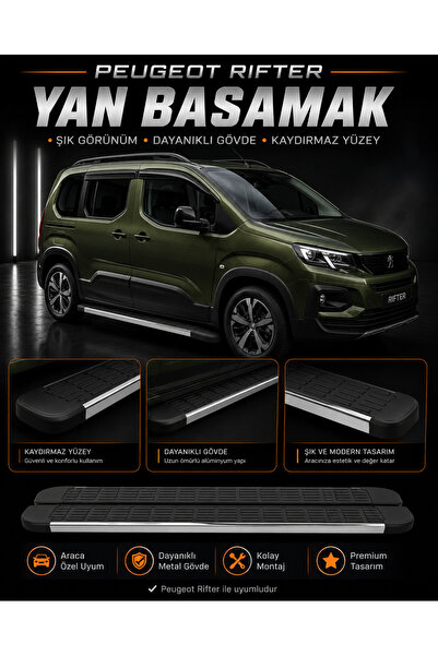 ÖZKAN TUNING AKSESUAR RİFTER-COMBO-BERLİNGO-PROACE-DOBLO KROM YAN BASAMAK