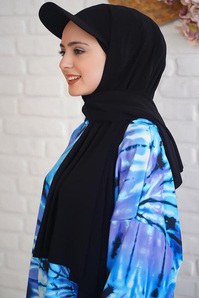 tessetür Bone diyarı Hijab șal gata făcut cu pălărie și bonetă