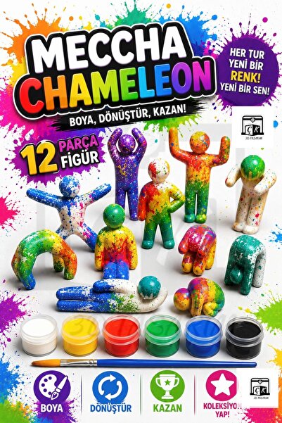 MECCHA CHAMELEON 12 PARÇA (BOYALI)Saklambaç Oyunu