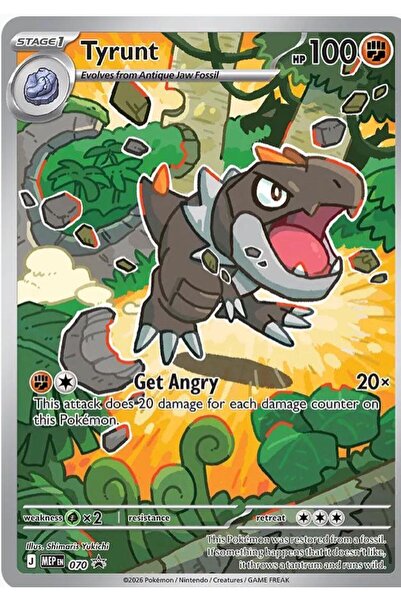 Pokemon TCG Tyrunt # 70 Pokemon Promo Original Cards